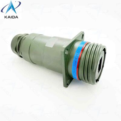 RoHS-compliant RJFTV62APEM1G RJ45 contactconnector.IP68 backshell, metalen klier.Aluminiumschelp - Olijftrap Cadmium Plating