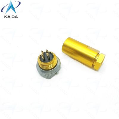 Aantal contacten 4 PC-4TK Soldeercontact Type Connector PC Serie Russische Standaard Connector.PC4TB. Aluminiumlegering, Verchromde Afwerking