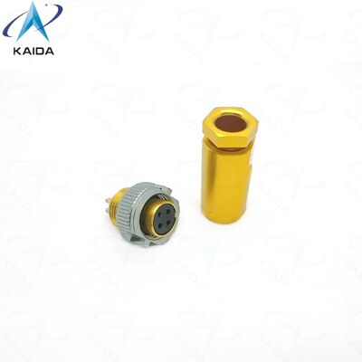 Aantal contacten 4 PC-4TK Soldeercontact Type Connector PC Serie Russische Standaard Connector.PC4TB. Aluminiumlegering, Verchromde Afwerking