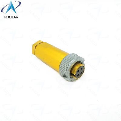 Aantal contacten 4 PC-4TK Soldeercontact Type Connector PC Serie Russische Standaard Connector.PC4TB. Aluminiumlegering, Verchromde Afwerking