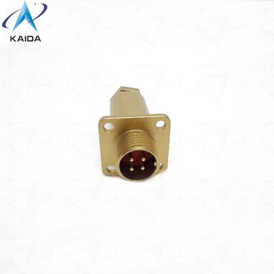 Vierkante flensconnector PC-4ZJ, connector uit de PC-serie, Russische standaardconnector. PC4ZB. Aluminiumlegering, verchroomde afwerking