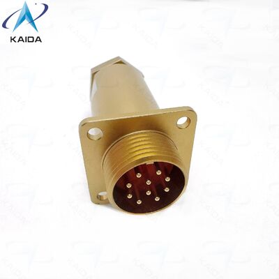 PC Serie Russische Standaard Connector PC-10ZJ 10 Contacten Vierkante Flens Connector. Aluminiumlegering, Verchromde Afwerking. PC-10ZB.