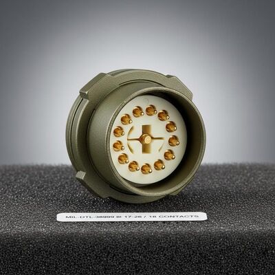 18 Aantal contacten MIL-DTL-38999 Serie III Circulaire connector biedt Invoegregeling 17-26 voor veilige verbindingen