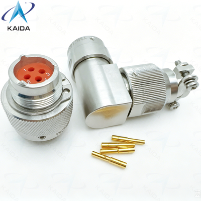 4 Number of Contacts YMC Series Corrosion-Resistant & Waterproof Electrical Connectors YMC18T4K1N.Stainless Steel Passivated.90° Backshell