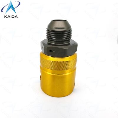 Bayonet-fluidconnectoren met barstdruk van 2 MPa, vervaardigd van harde geanodiseerde aluminiumlegering.KK10-T-Y-A01 Alternatief voor Jonhon TSA-10T02YALJM.Liquid Cooling Connector.