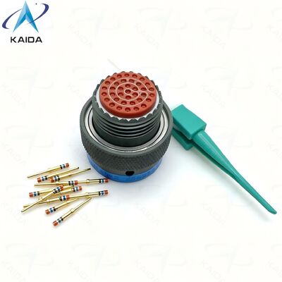 31 Pins MIL DTL 38999 Series Ⅱ Electrical Connector .MS27484T14B35P.Straight Plug.MS27484T14B35P.Olive Green Cadmium