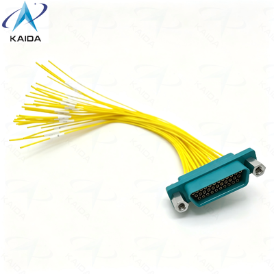 CDbF Serie Micro-rechthoekige elektrische connector 33 pinnen. 3 A stroomsterkte Plastic behuizing. CDBF-33Z-15CM. Female connector (met socket contacten).