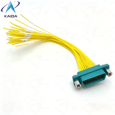 CDbF Serie Micro-rechthoekige elektrische connector 33 pinnen. 3 A stroomsterkte Plastic behuizing. CDBF-33Z-15CM. Female connector (met socket contacten).